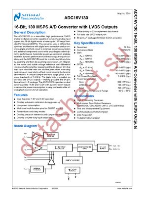 ADC16V130CISQ/NOPB datasheet  